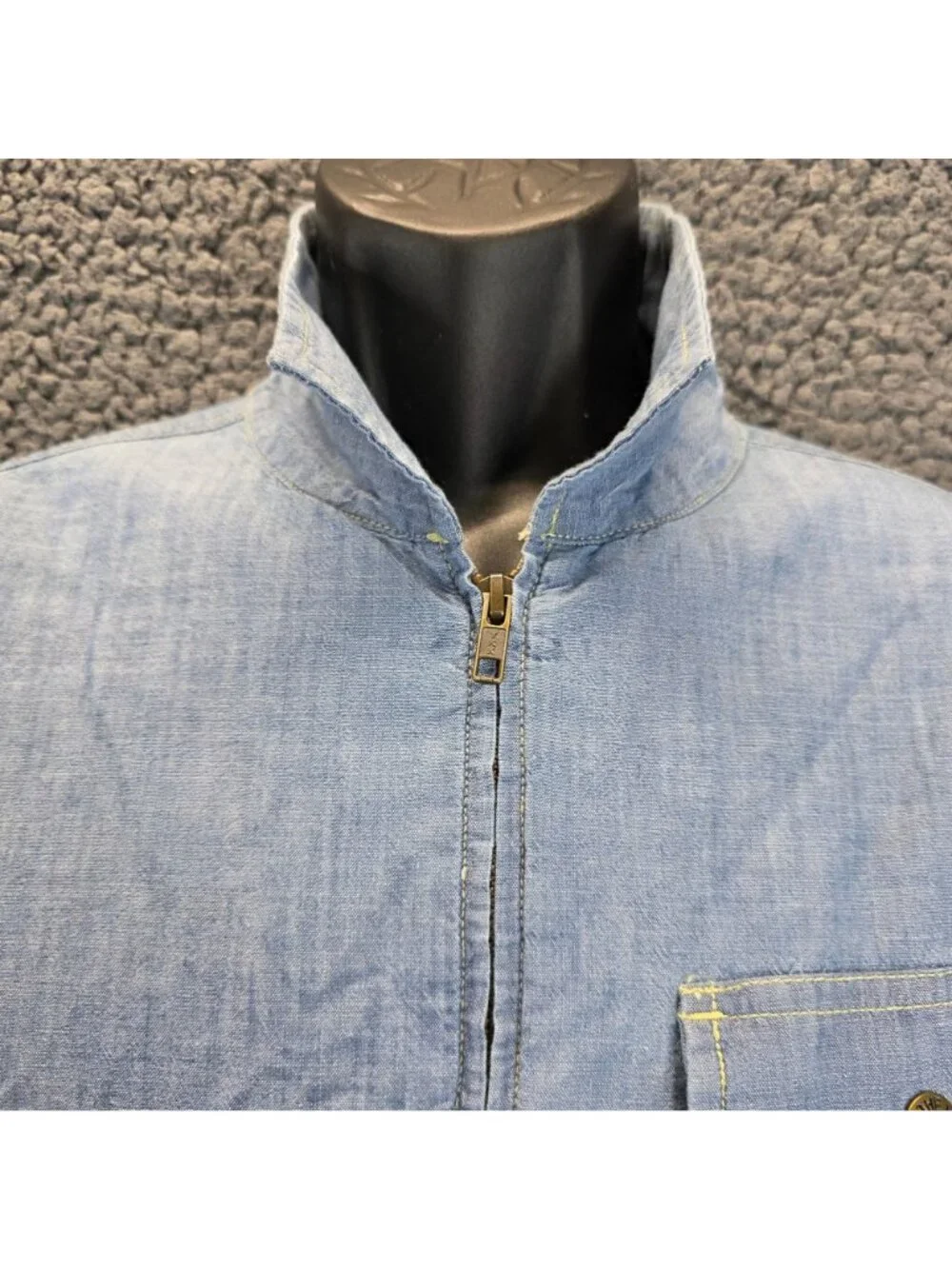 The North Face Berkeley Chambray Full Zip Shirt Jacket M Blue Casual Shacket